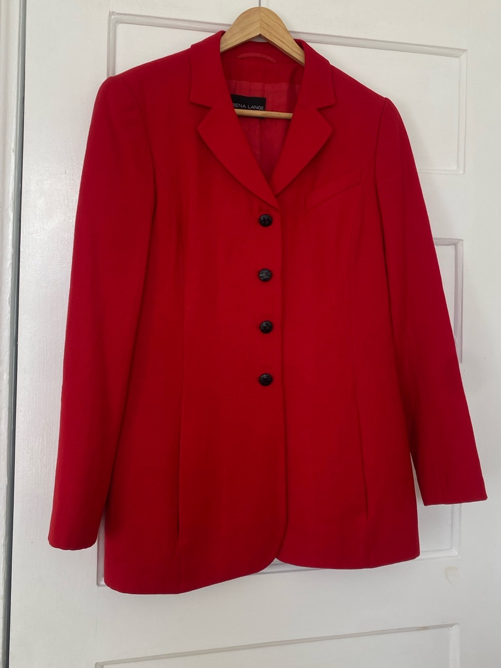 Rena Lange Vintage Red Blazer Jacket Single Breasted